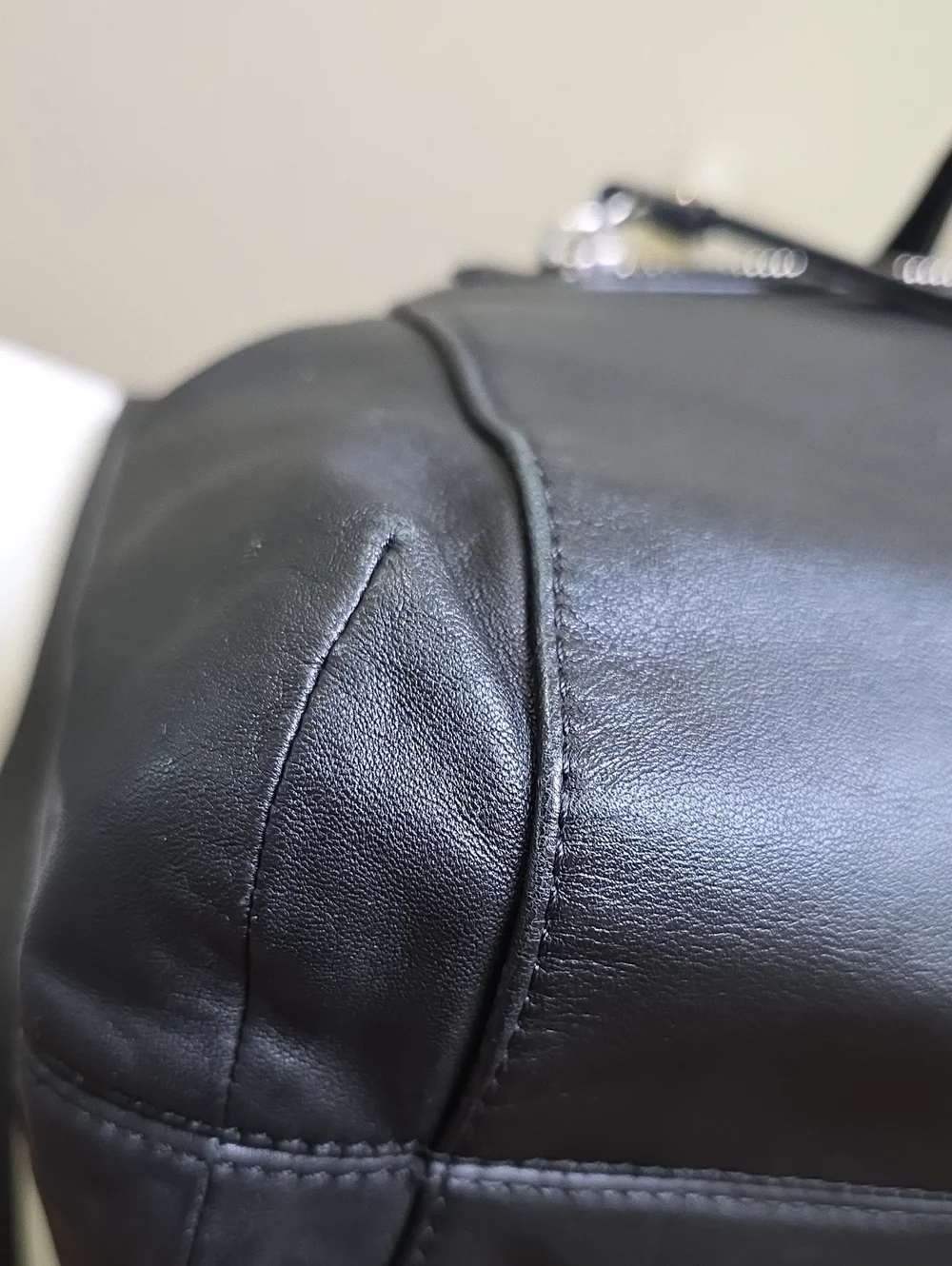 COACH F25661 Black Smooth Leather Hobo Two Way Bag Crossbody/Top Handle EUC